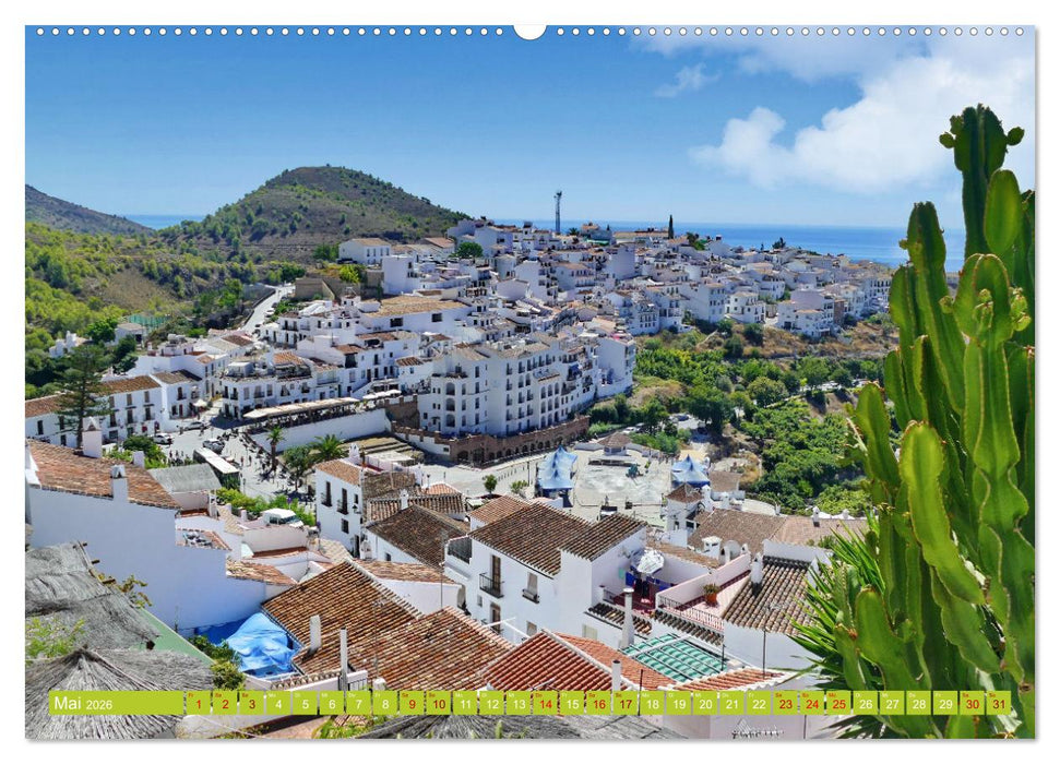 Andalusien, blaues Meer und historische Bauwerke (CALVENDO Premium Wandkalender 2026)