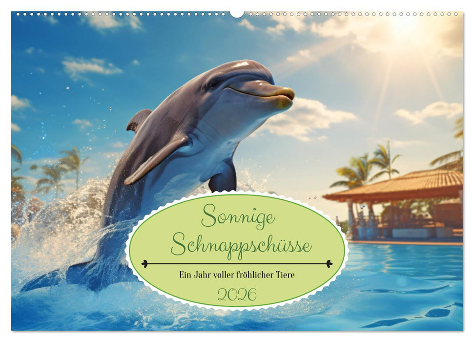 Sonnige Schnappschüsse - Ein Jahr voller fröhlicher Tiere (CALVENDO Wandkalender 2026)