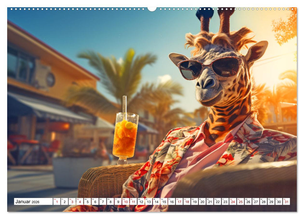 Sonnige Schnappschüsse - Ein Jahr voller fröhlicher Tiere (CALVENDO Wandkalender 2026)