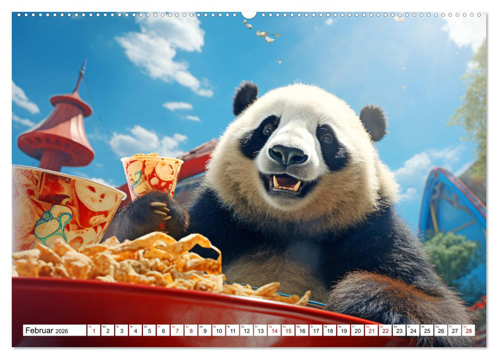 Sonnige Schnappschüsse - Ein Jahr voller fröhlicher Tiere (CALVENDO Wandkalender 2026)