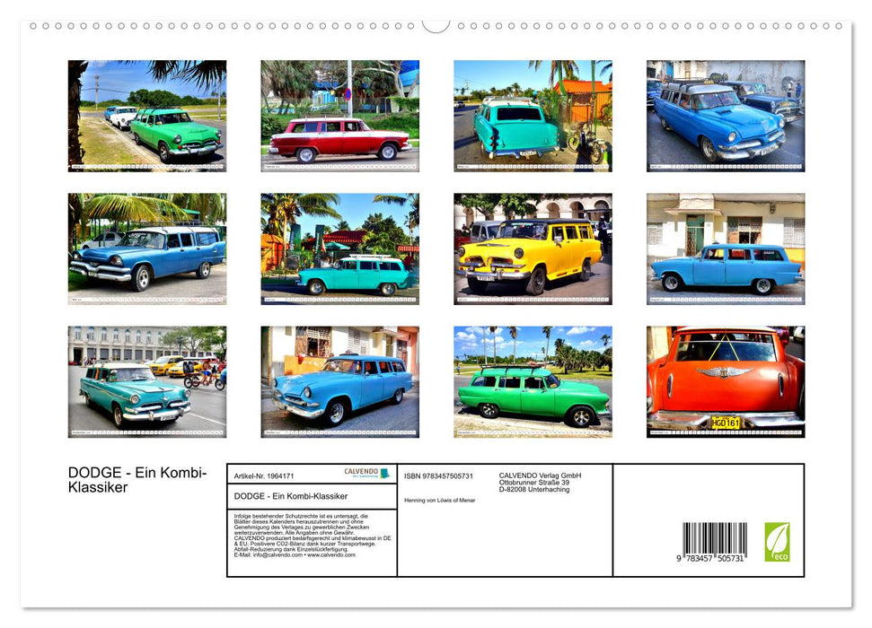 DODGE - Ein Kombi-Klassiker (CALVENDO Premium Wandkalender 2026)