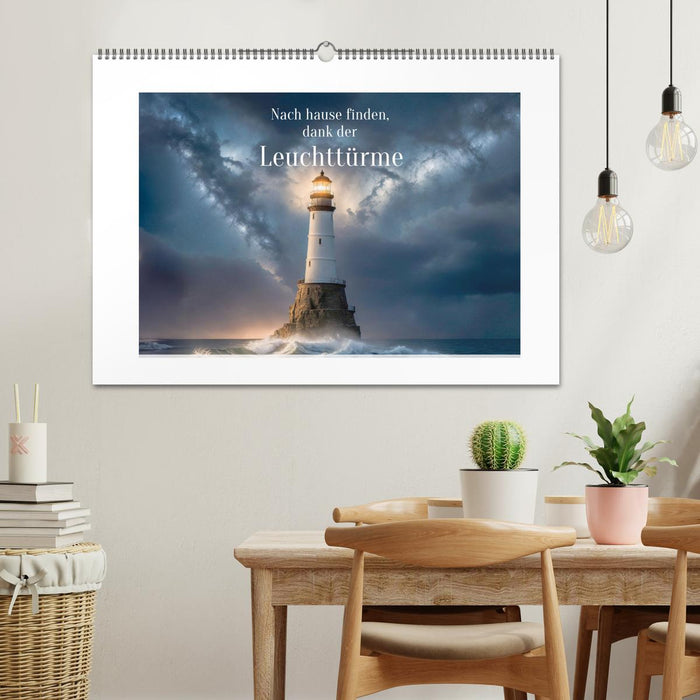 Nach Hause finden, die Leuchttürme (CALVENDO Wandkalender 2026)