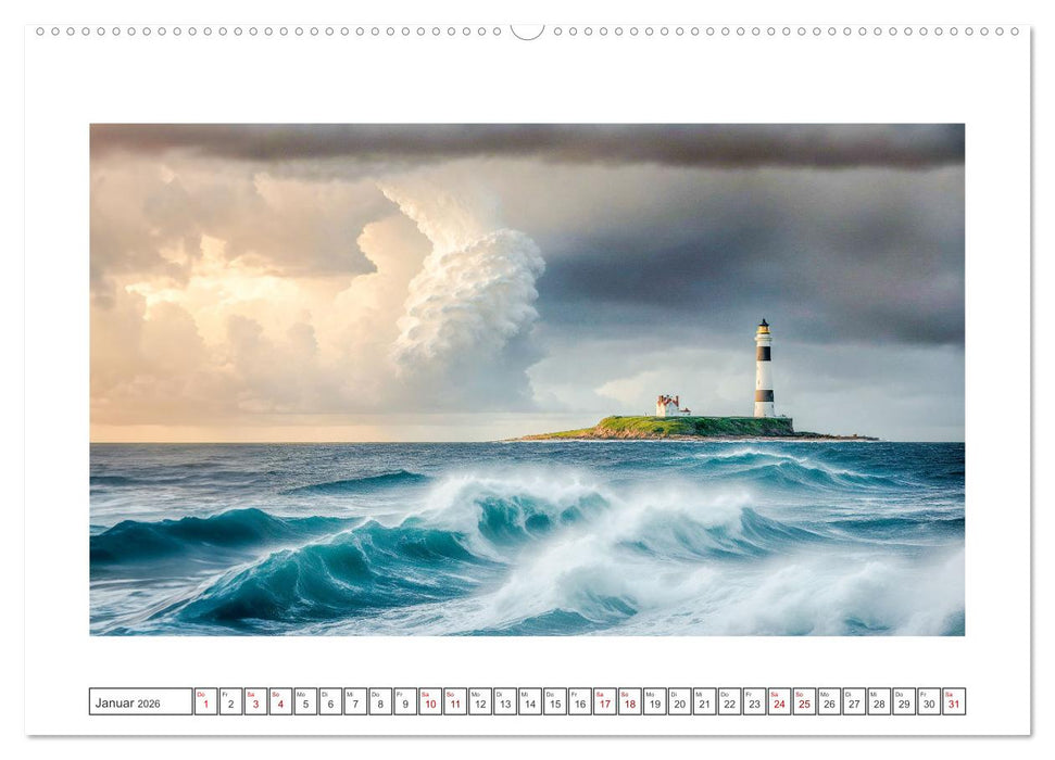 Nach Hause finden, die Leuchttürme (CALVENDO Wandkalender 2026)