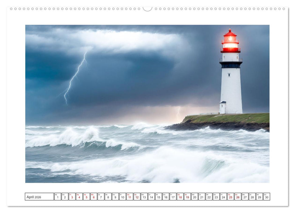 Nach Hause finden, die Leuchttürme (CALVENDO Wandkalender 2026)