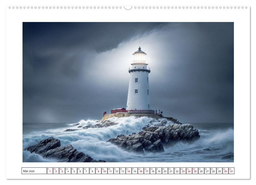 Nach Hause finden, die Leuchttürme (CALVENDO Wandkalender 2026)