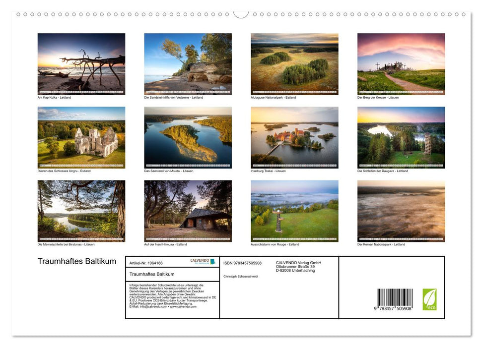Traumhaftes Baltikum (CALVENDO Premium Wandkalender 2026)