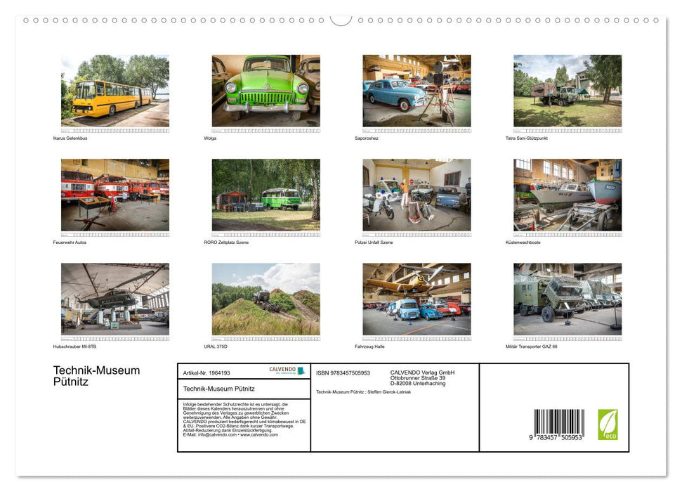Technik-Museum Pütnitz (CALVENDO Premium Wandkalender 2026)