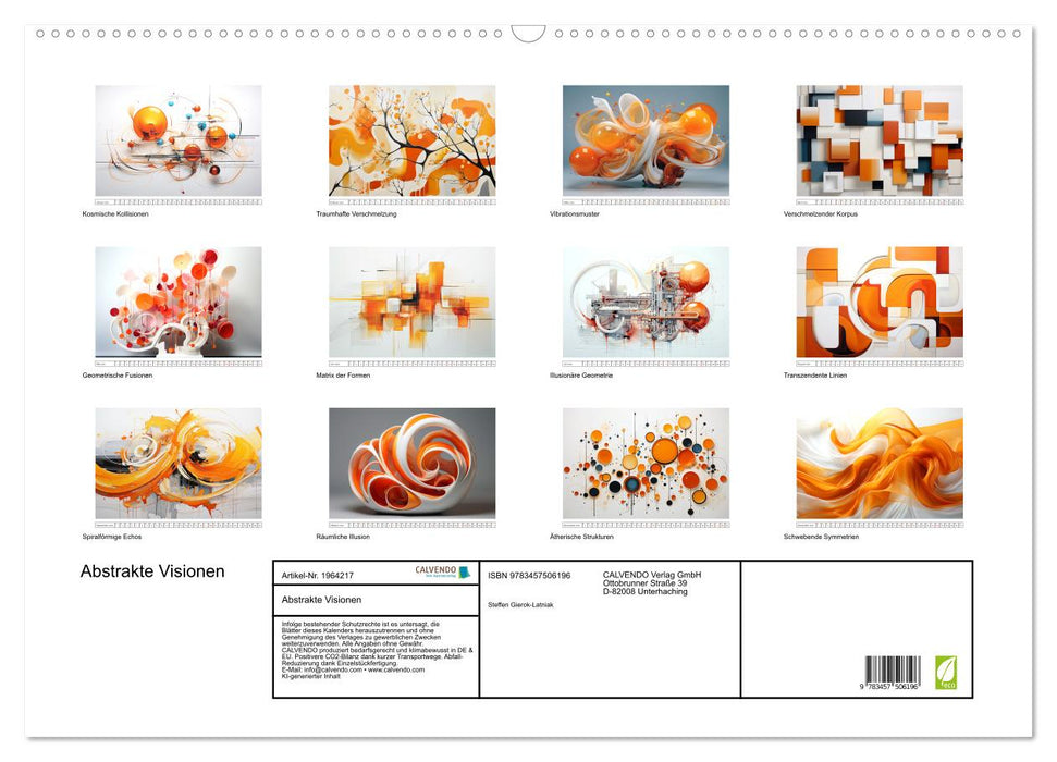Abstrakte Visionen (CALVENDO Wandkalender 2026)