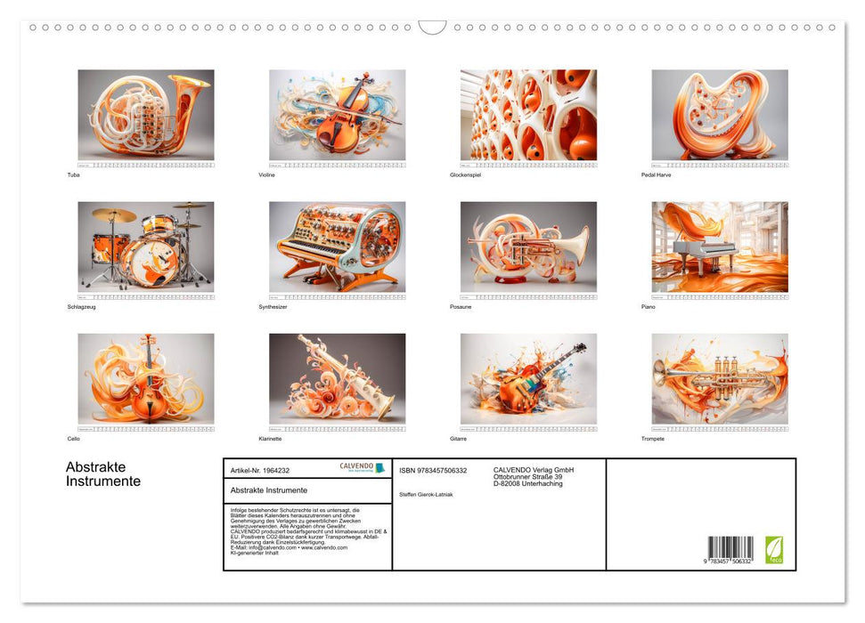 Abstrakte Instrumente (CALVENDO Wandkalender 2026)