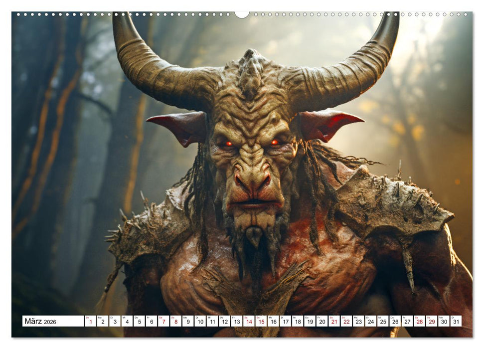 Mystische Kreaturen - Ein Jahr voller Magie und Fantasie (CALVENDO Premium Wandkalender 2026)