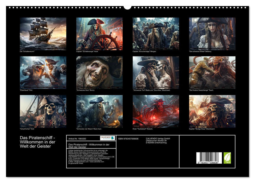 Das Piratenschiff - Willkommen in der Welt der Geister (CALVENDO Premium Wandkalender 2026)