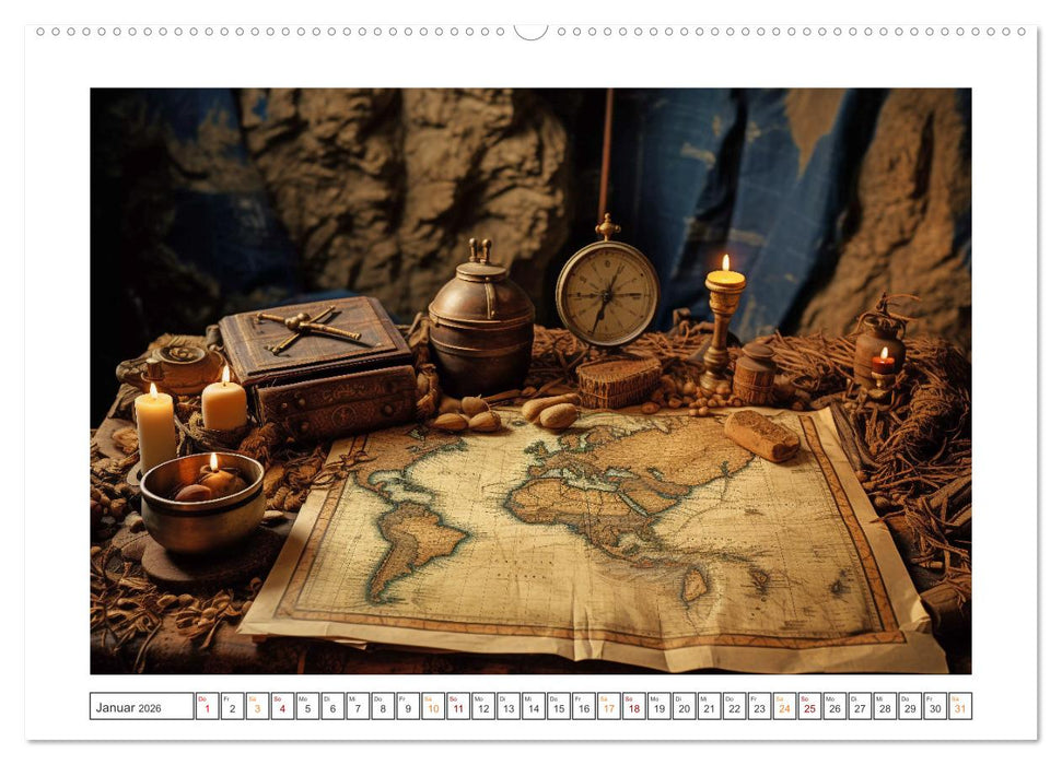 Magische Schatzkarten (CALVENDO Premium Wandkalender 2026)