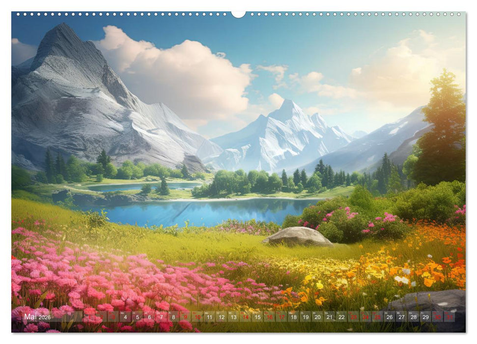 Himmlische Landschaften des Lichts (CALVENDO Premium Wandkalender 2026)