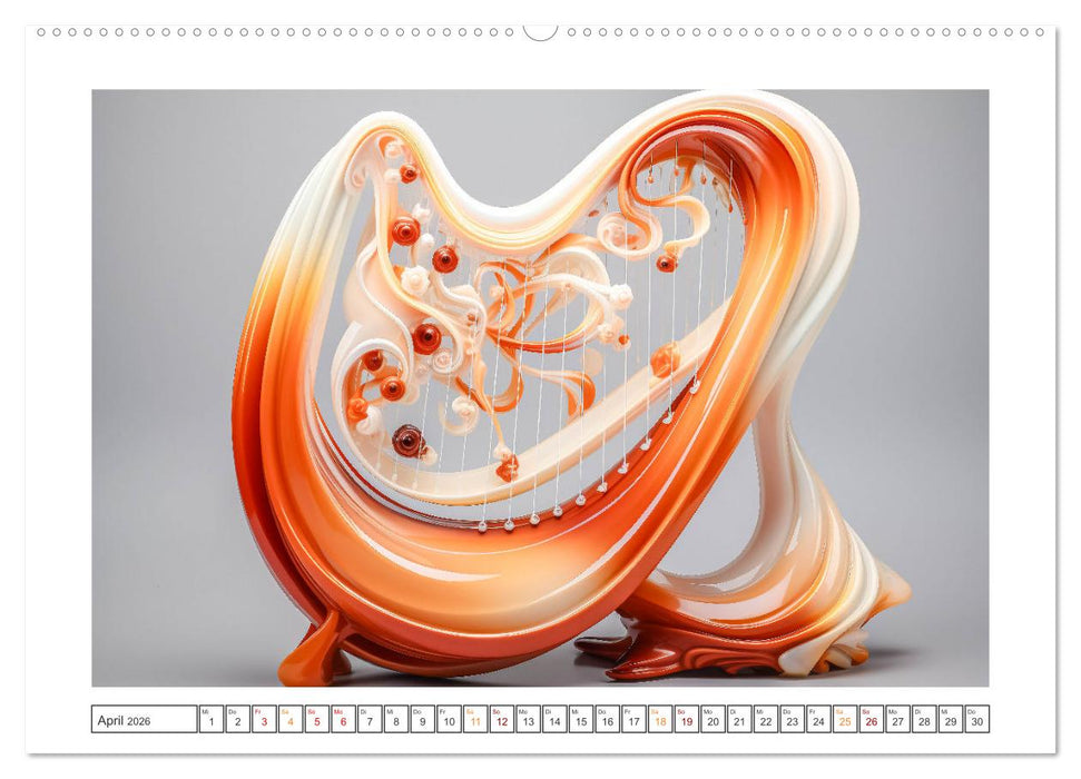 Abstrakte Instrumente (CALVENDO Premium Wandkalender 2026)