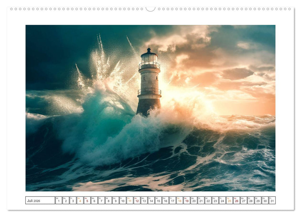 KI-Leuchttürme (CALVENDO Premium Wandkalender 2026)