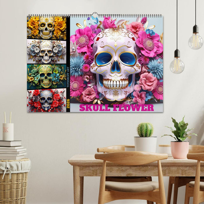 Skull Flower - Totenkopf ART (CALVENDO Wandkalender 2026)
