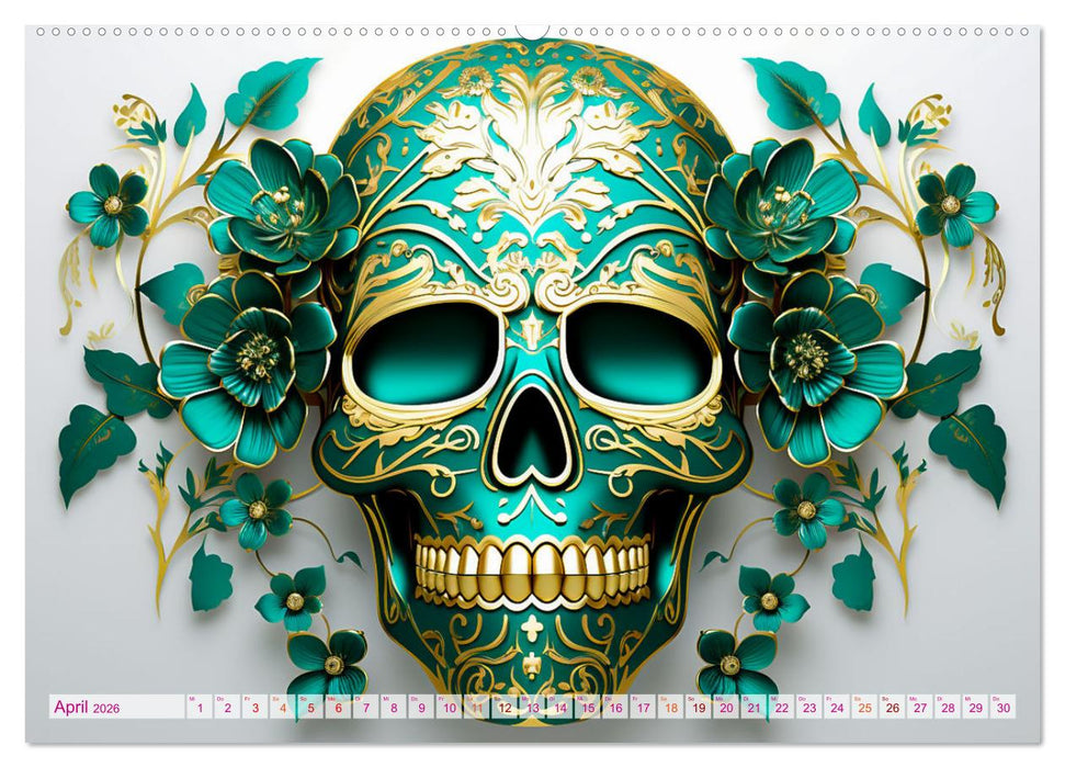 Skull Flower - Totenkopf ART (CALVENDO Wandkalender 2026)