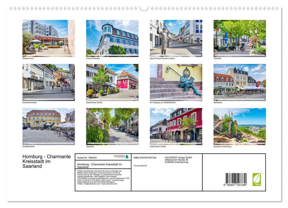 Homburg - Charmante Kreisstadt im Saarland (CALVENDO Premium Wandkalender 2026)