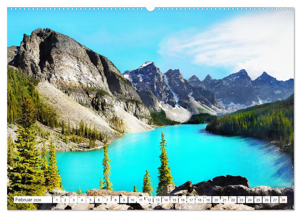 Kanada, Touristenziele in Alberta und British Columbia (CALVENDO Premium Wandkalender 2026)