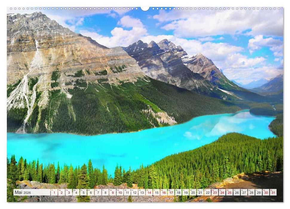 Kanada, Touristenziele in Alberta und British Columbia (CALVENDO Premium Wandkalender 2026)
