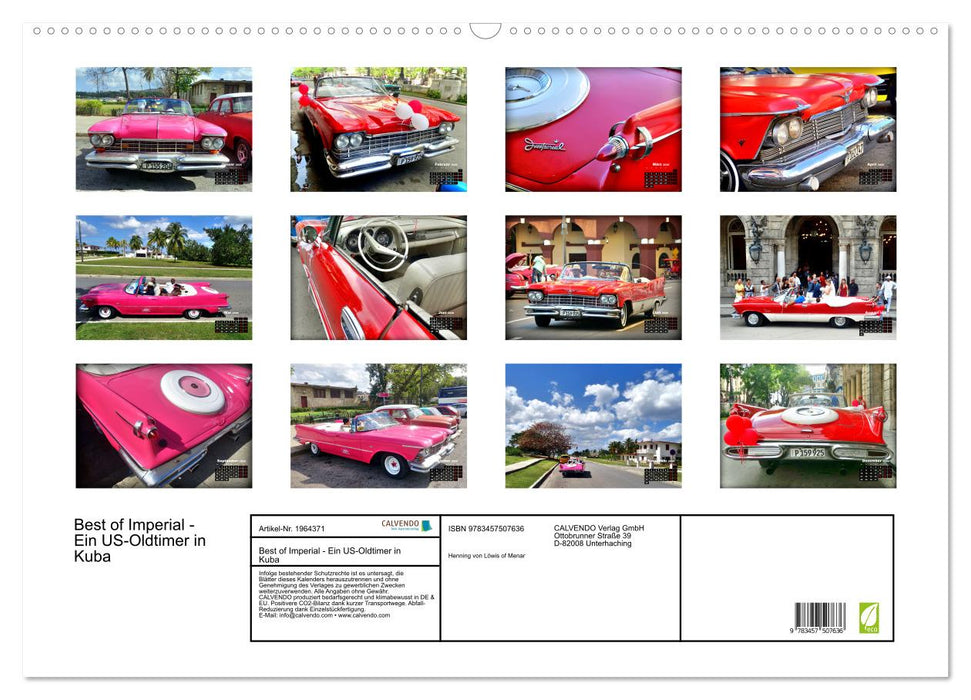Best of Imperial - Ein US-Oldtimer in Kuba (CALVENDO Wandkalender 2026)