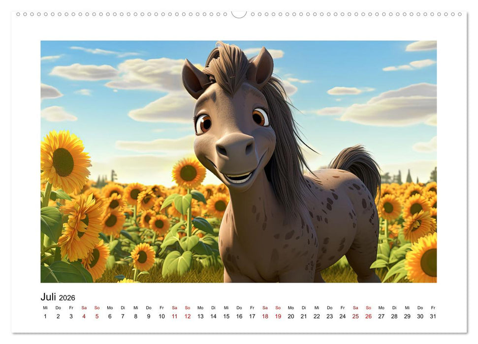 Niedliche Ponys (CALVENDO Premium Wandkalender 2026)