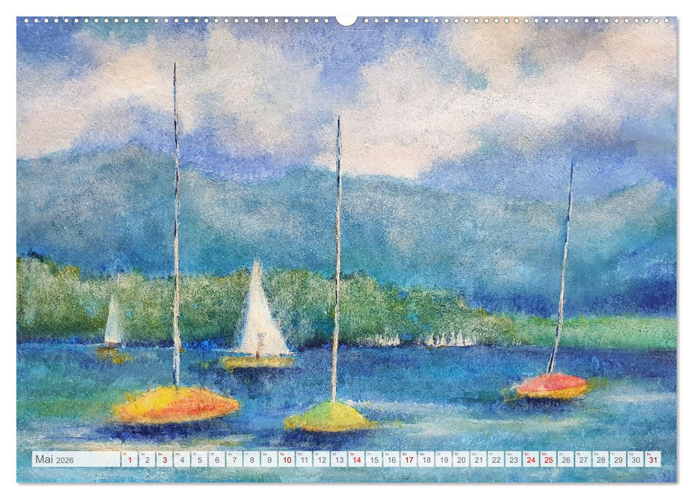 Landschaftsfarben - Leuchtende Landschaftsmalerei im bunten Kleid der Jahreszeiten (CALVENDO Wandkalender 2026)