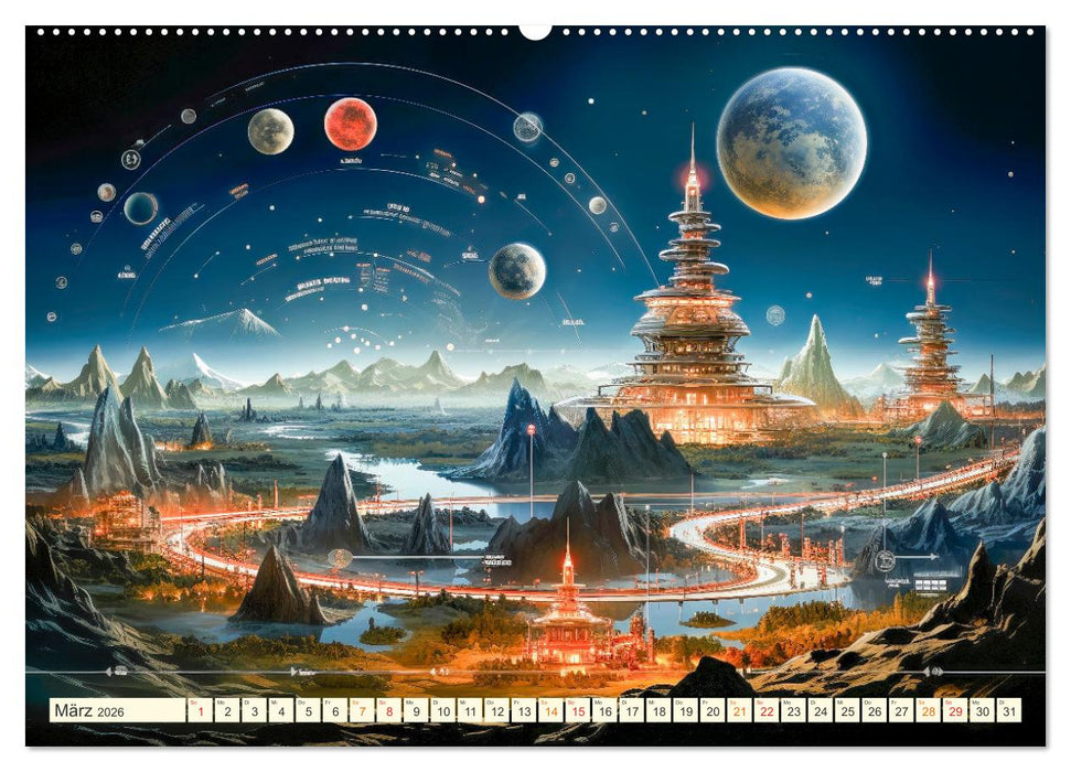 Futuristische Lebens Welten (CALVENDO Wandkalender 2026)