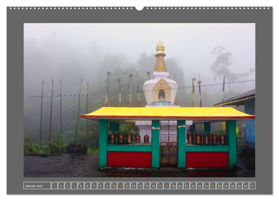 Stupas – Architektur des Himalayas (CALVENDO Premium Wandkalender 2026)