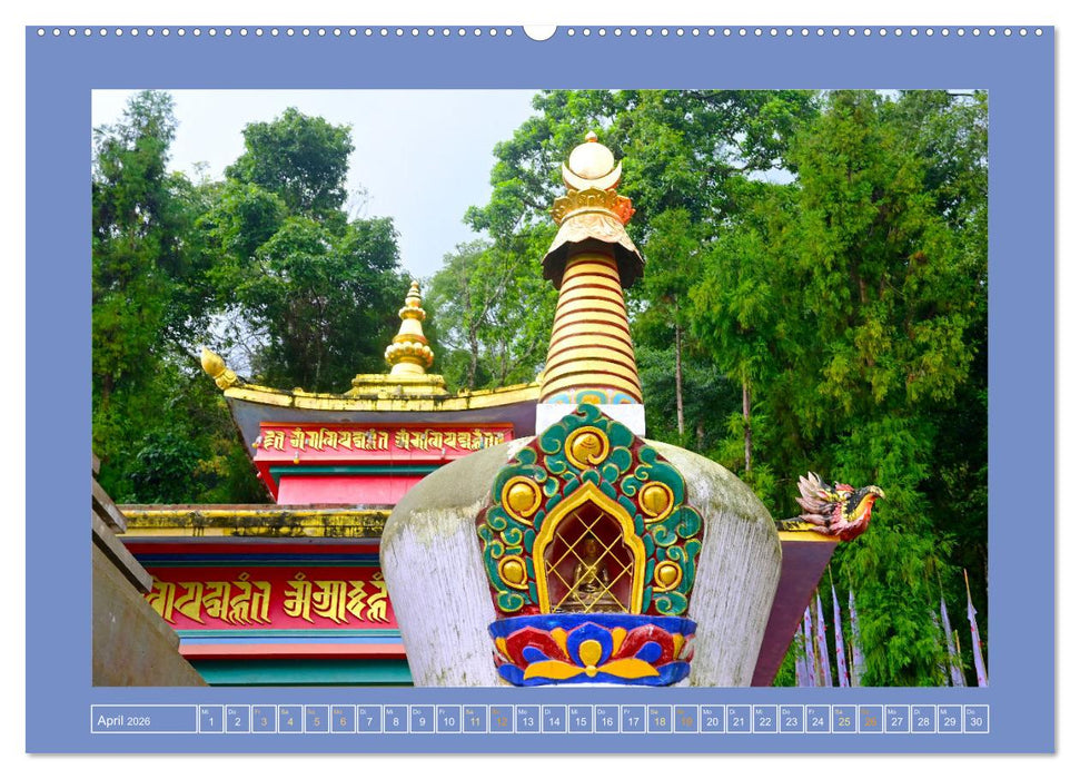 Stupas – Architektur des Himalayas (CALVENDO Premium Wandkalender 2026)