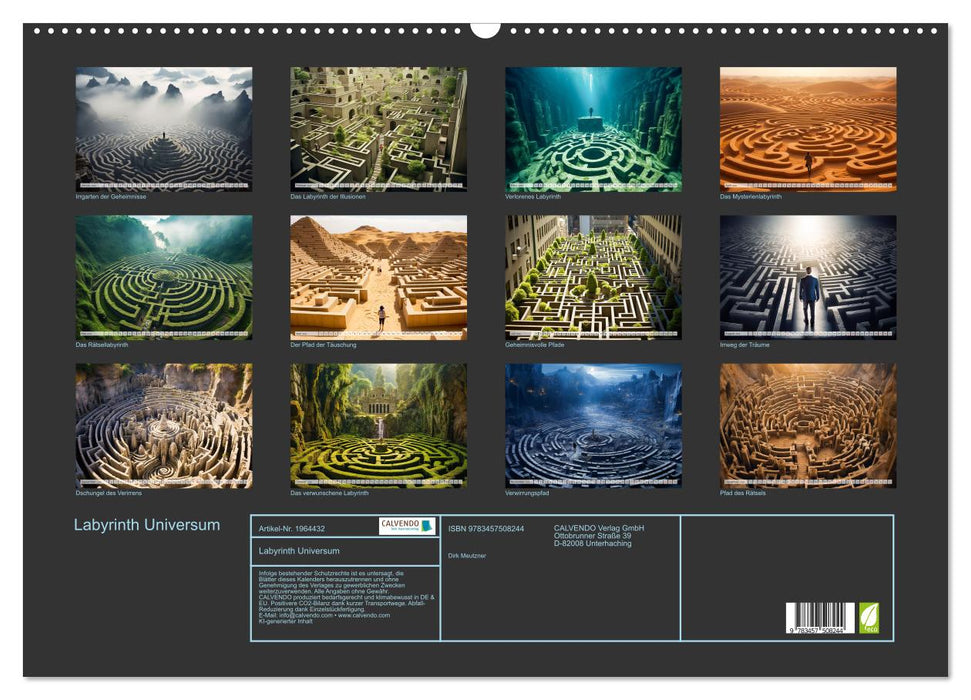 Labyrinth Universum (CALVENDO Wandkalender 2026)