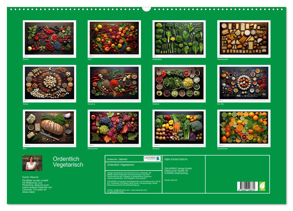 Ordentlich Vegetarisch (CALVENDO Wandkalender 2026)