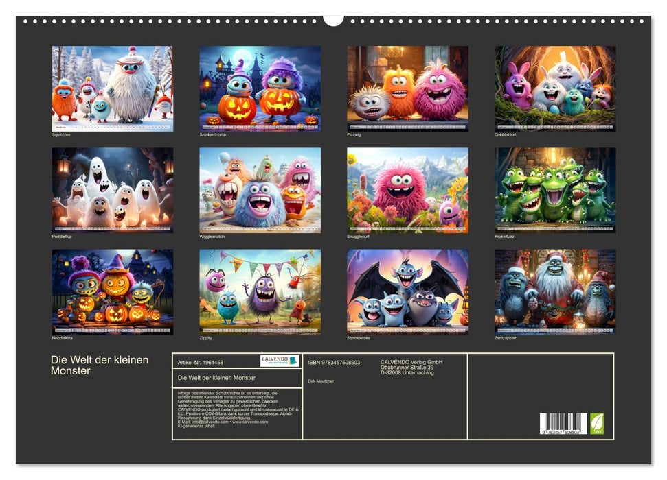 Die Welt der kleinen Monster (CALVENDO Wandkalender 2026)