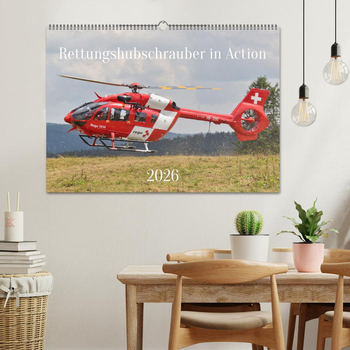Rettungshubschrauber in Action (CALVENDO Wandkalender 2026)