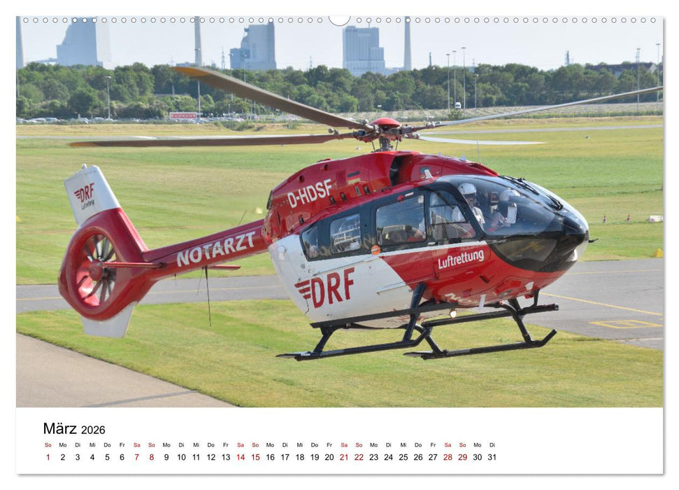 Rettungshubschrauber in Action (CALVENDO Wandkalender 2026)