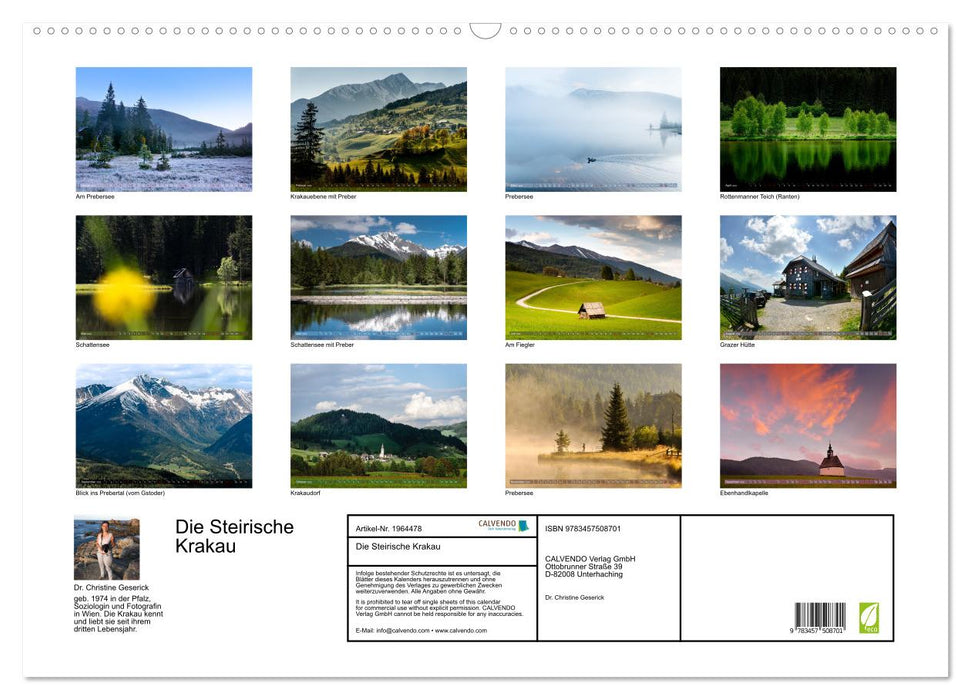 Die Steirische Krakau (CALVENDO Wandkalender 2026)