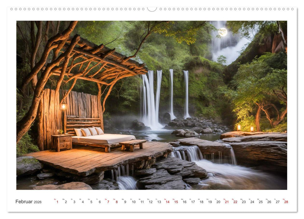 Schöner Schlafen mit KI (CALVENDO Premium Wandkalender 2026)