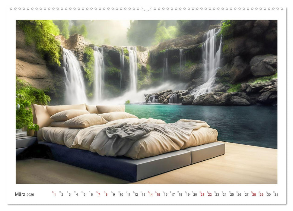 Schöner Schlafen mit KI (CALVENDO Premium Wandkalender 2026)