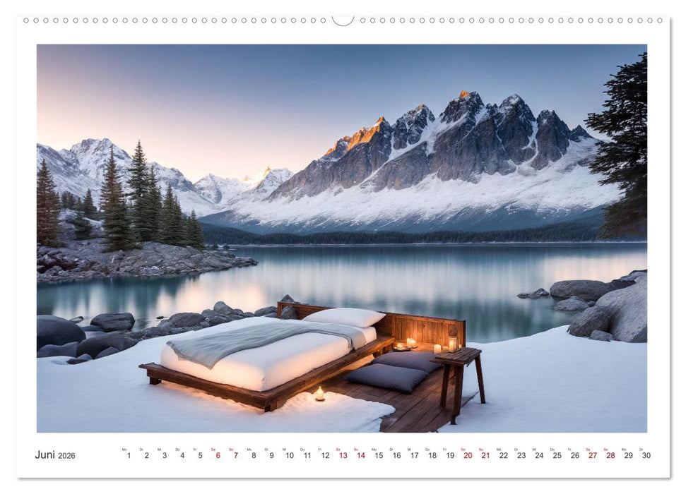 Schöner Schlafen mit KI (CALVENDO Premium Wandkalender 2026)