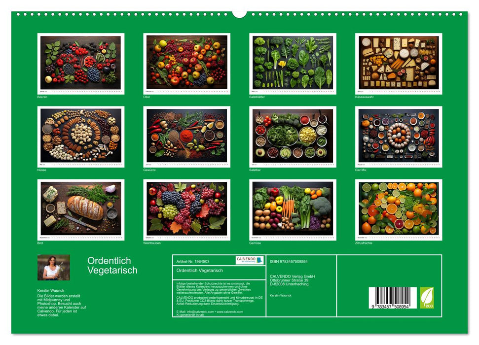 Ordentlich Vegetarisch (CALVENDO Premium Wandkalender 2026)