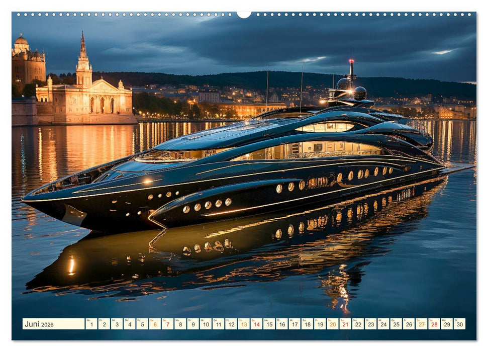 Mega Yachten Fantasien (CALVENDO Wandkalender 2026)