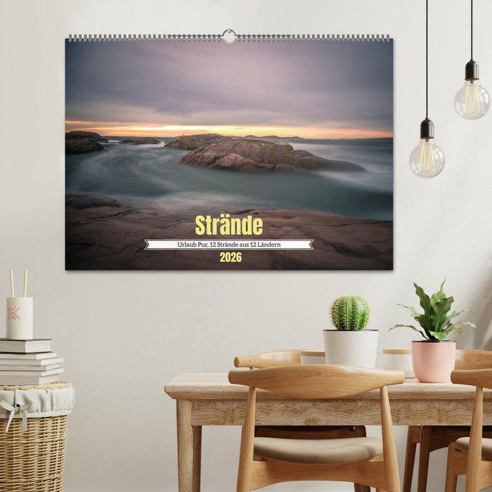 Urlaub Pur, 12 Strände aus 12 Ländern (CALVENDO Wandkalender 2026)