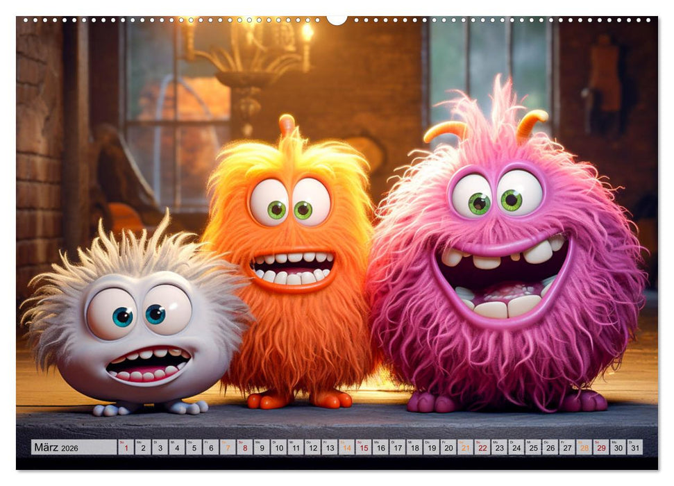 Die Welt der kleinen Monster (CALVENDO Premium Wandkalender 2026)