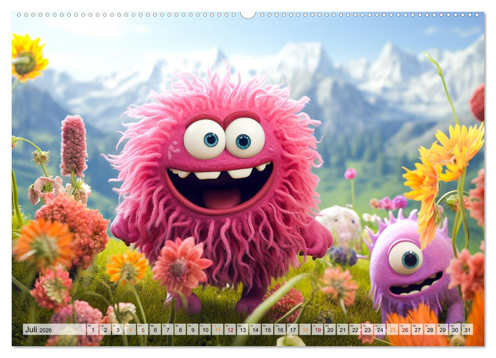 Die Welt der kleinen Monster (CALVENDO Premium Wandkalender 2026)