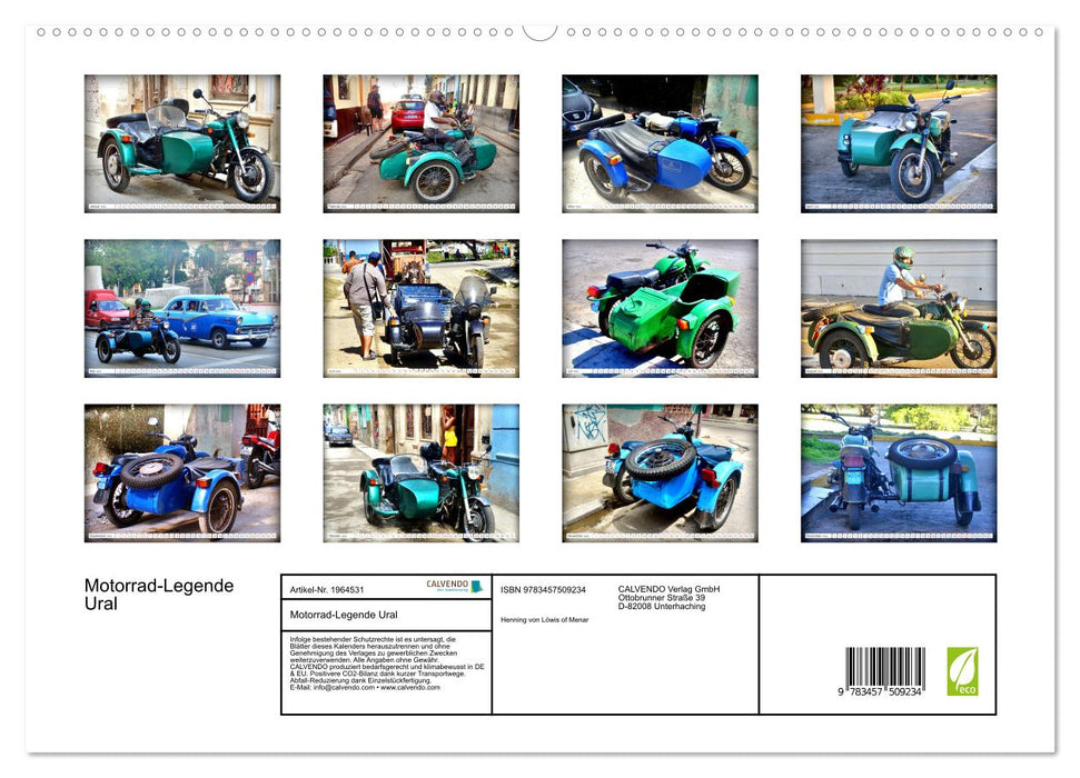 Motorrad-Legende Ural (CALVENDO Premium Wandkalender 2026)