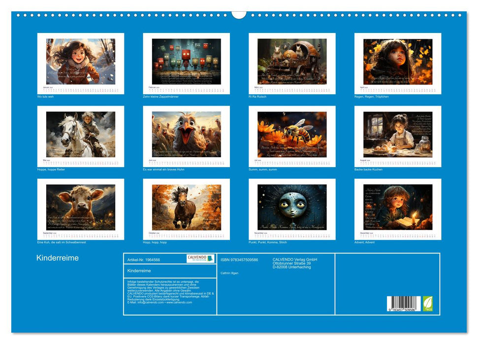 Kinderreime (CALVENDO Wandkalender 2026)