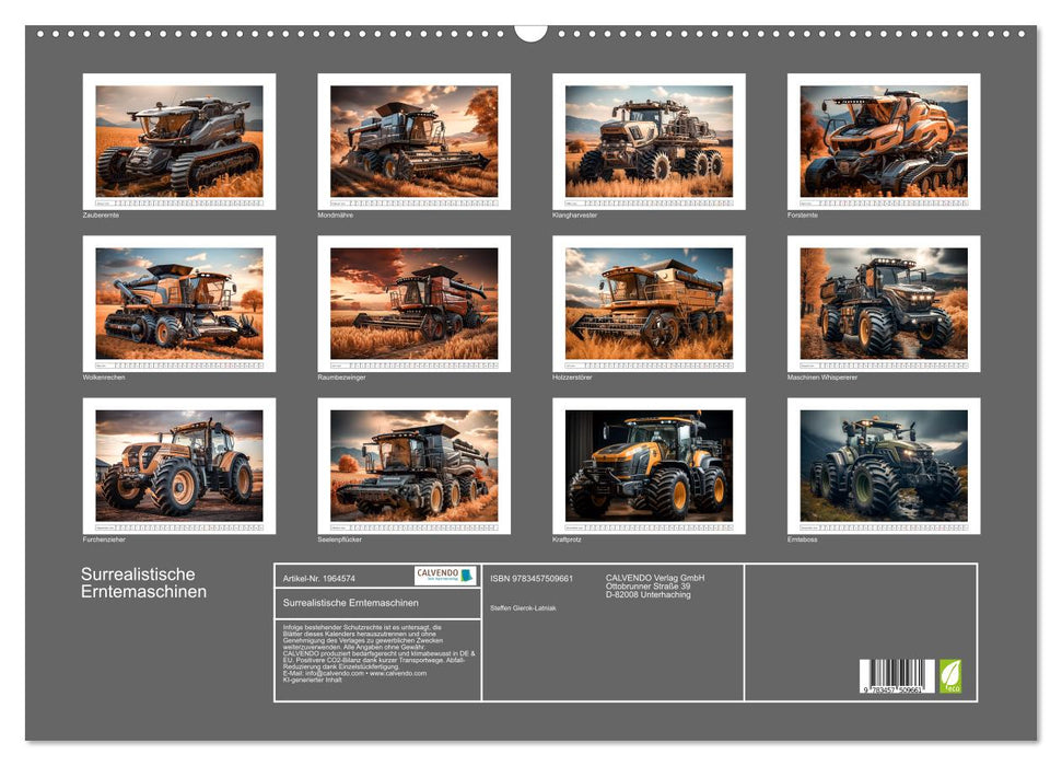 Surrealistische Erntemaschinen (CALVENDO Wandkalender 2026)
