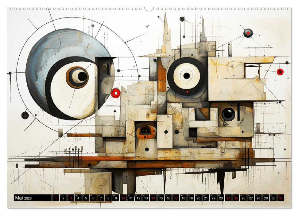 Art Deco. Kubismus und surreal inspirierte Collagen (CALVENDO Premium Wandkalender 2026)