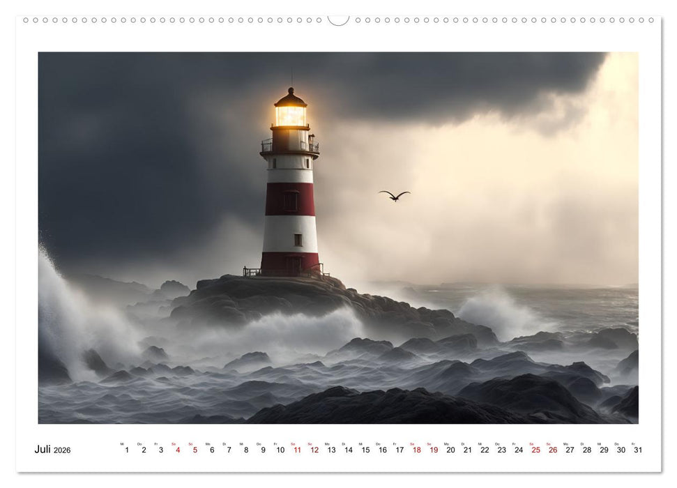 KI Landschaften (CALVENDO Premium Wandkalender 2026)