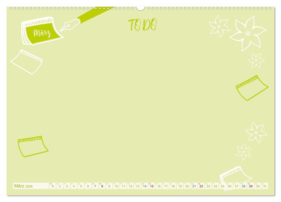 12 x Zettelwirtschaft - Bastelkalender (CALVENDO Wandkalender 2026)